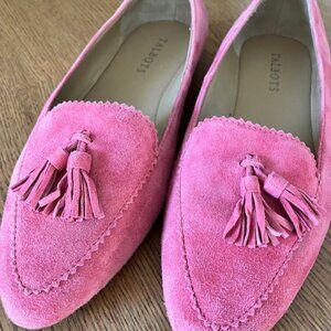 Talbots Francesca Pink leather tassel flats women size 8